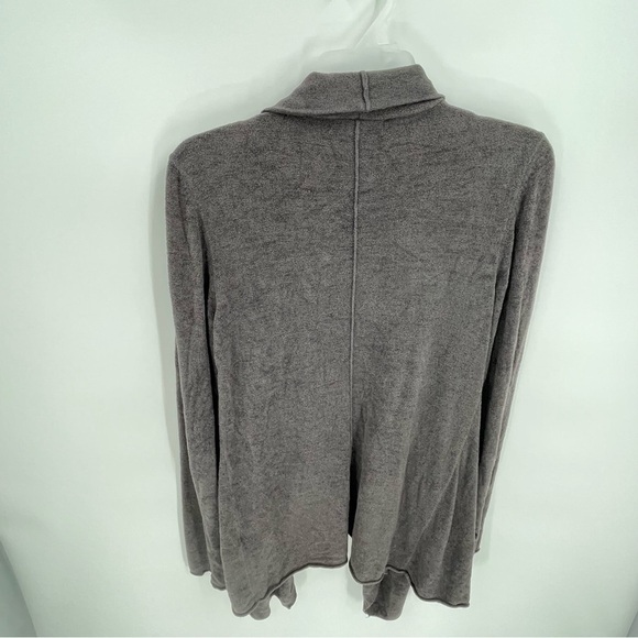 Barefoot Dreams CozyChic Ultra Lite Cardi Sweater Size S /M drape front gray - Picture 9 of 10